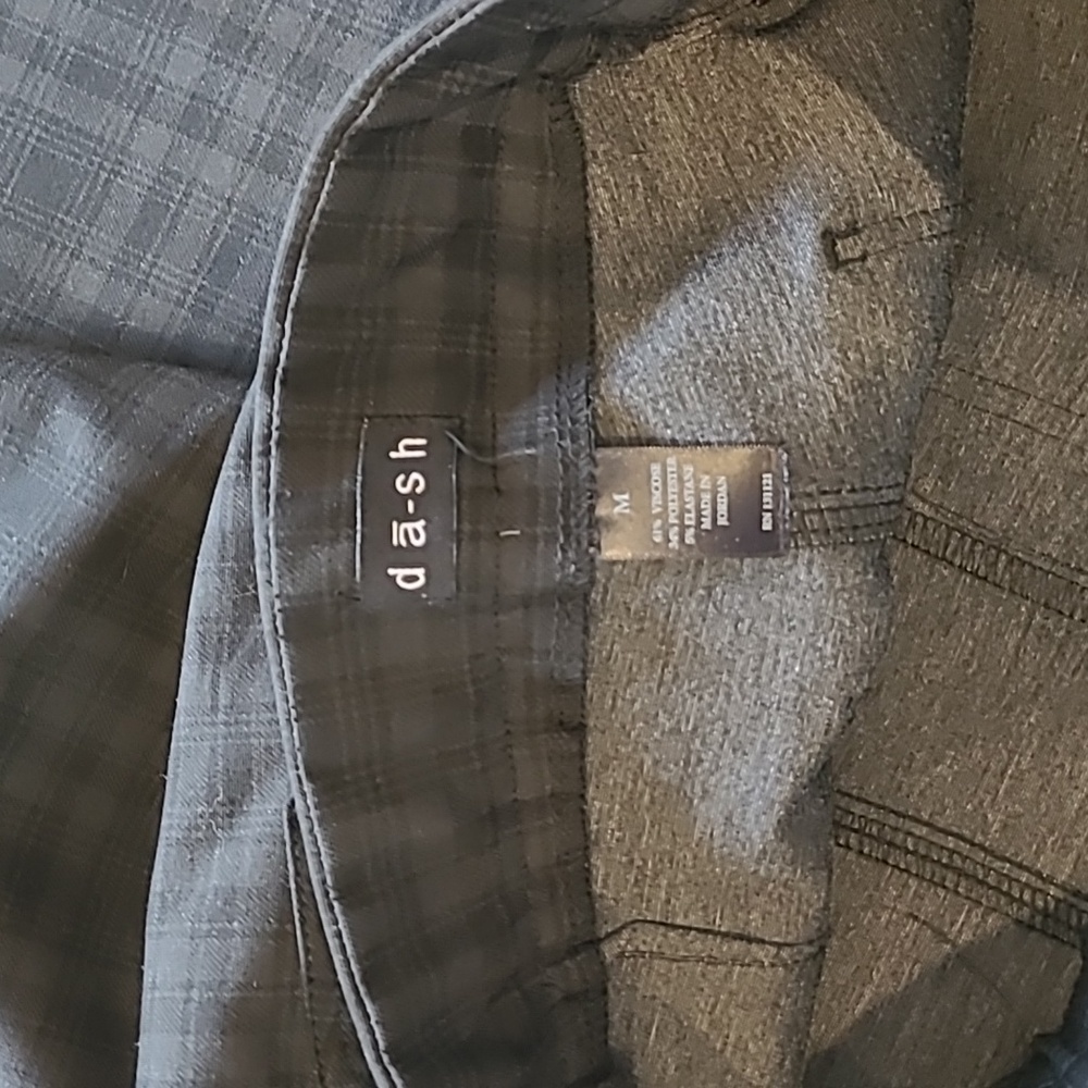 Women's Dash Ponte Plaid Leggings Black & Charcoal Med NWT's - Picture 7 of 13